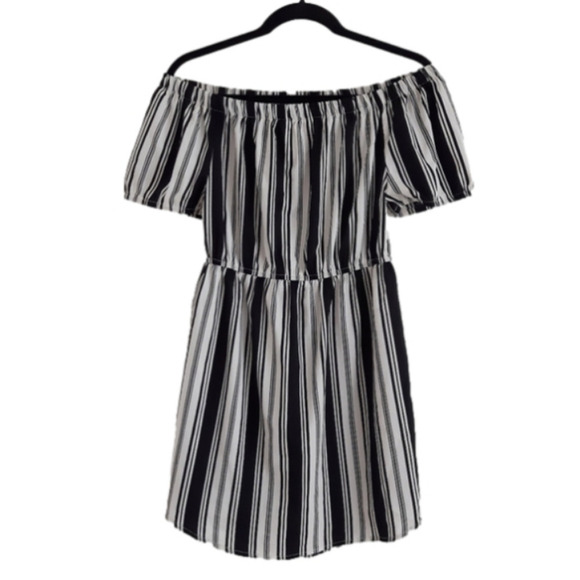 2/$35 OFF the shoulder URBAN outfitters Striped Summer Mini Dress Sz M ( 8-1… - Picture 3 of 6